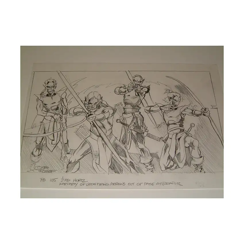 #10 TSR AD&D - Dungeoneer's Survival Guide - 11" x 7" Original Pencil (Draft)