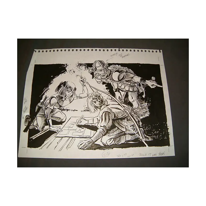 #14 TSR AD&D - Dungeoneer's Survival Guide - 8" x 13" Original Ink