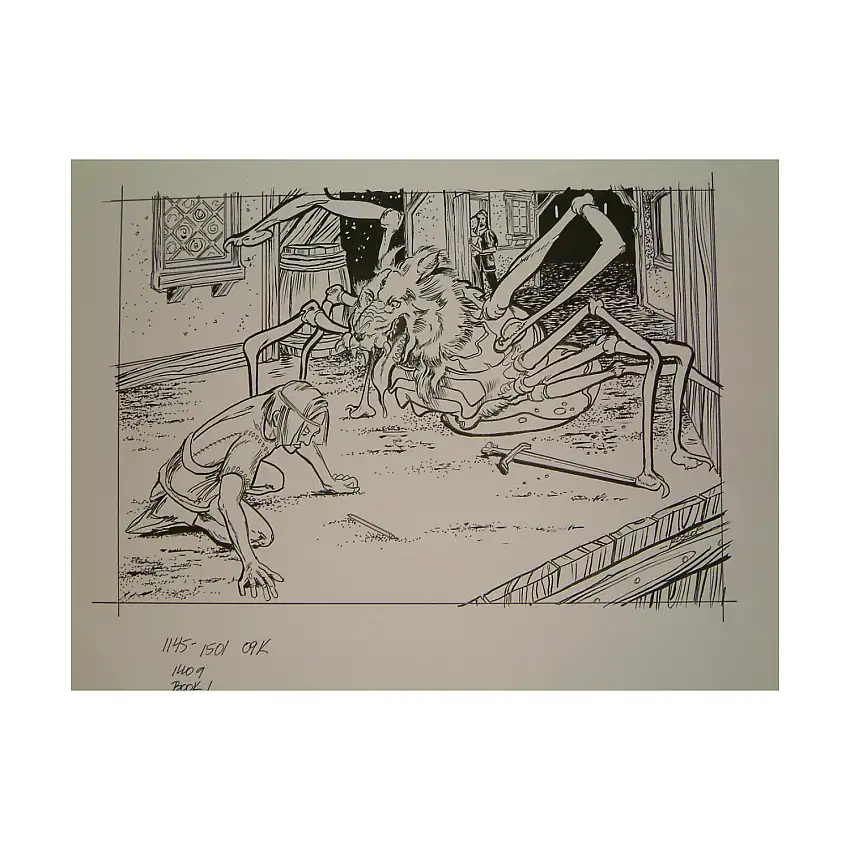 #18 TSR AD&D - The Rod of Seven Parts - 11" x 7.5" Original Ink