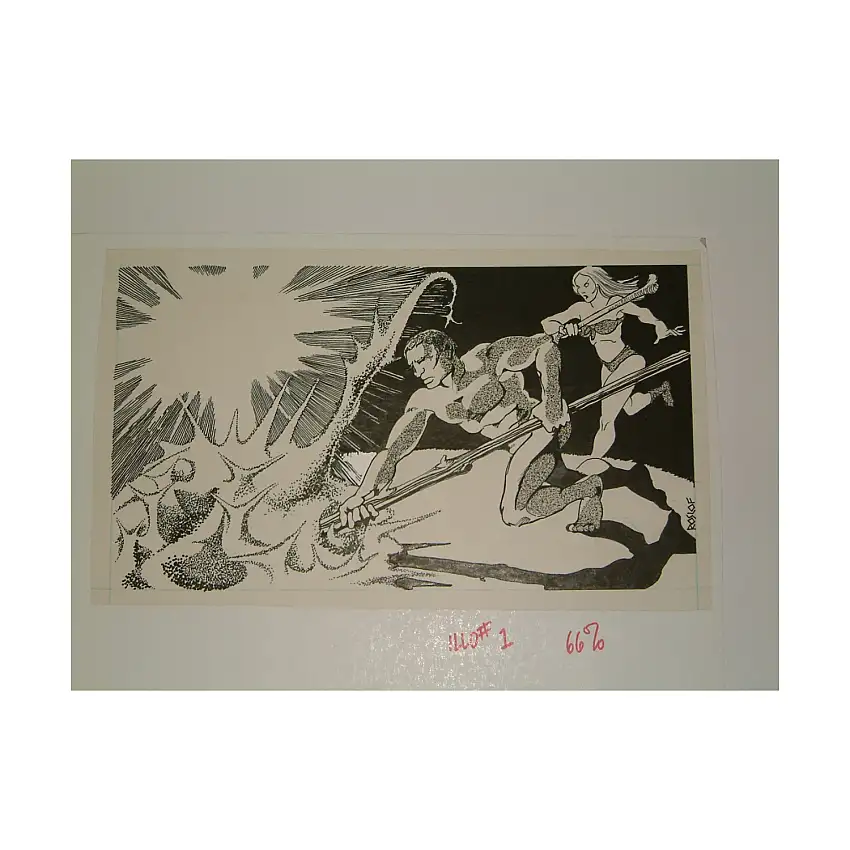 #21 TSR AD&D - A4 In the Dungeons of the Slave Lords - 12" x 6.5" Original Ink