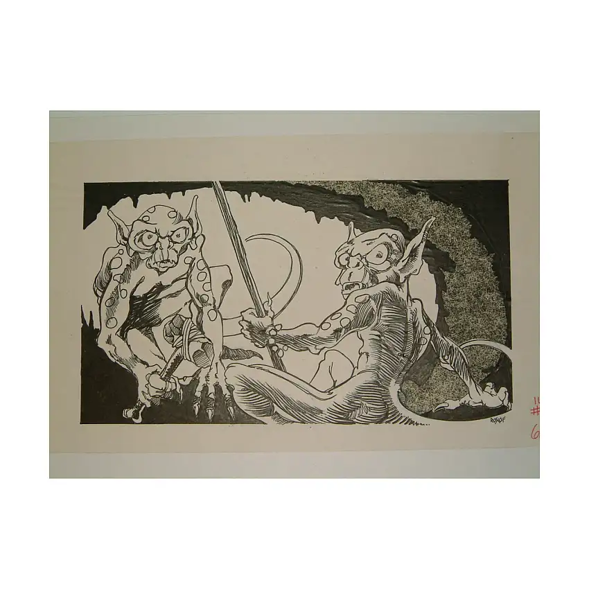 #24 TSR AD&D - A4 In the Dungeons of the Slave Lords - 12" x 6.5" Original Ink