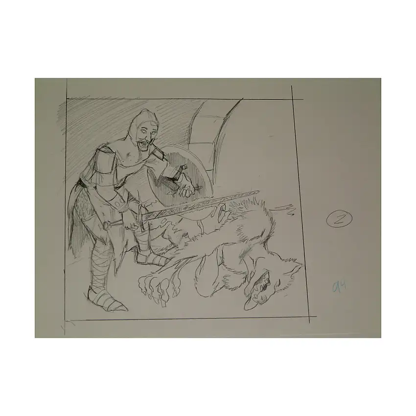 #25 TSR Dragon #149 - 8" x 8" Original Pencil