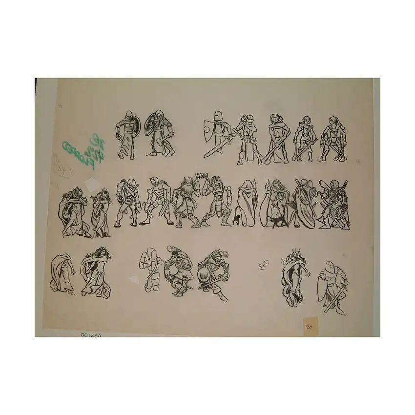 #3 TSR D&D - AC3 The Kidnapping of Princess Arelina - 10" x 15" Original Ink Transparency