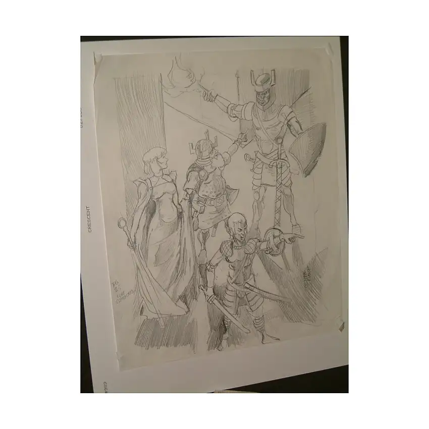 #30 TSR AD&D - Dungeoneer's Survival Guide - 12" x 16" Original Pencil (Draft)