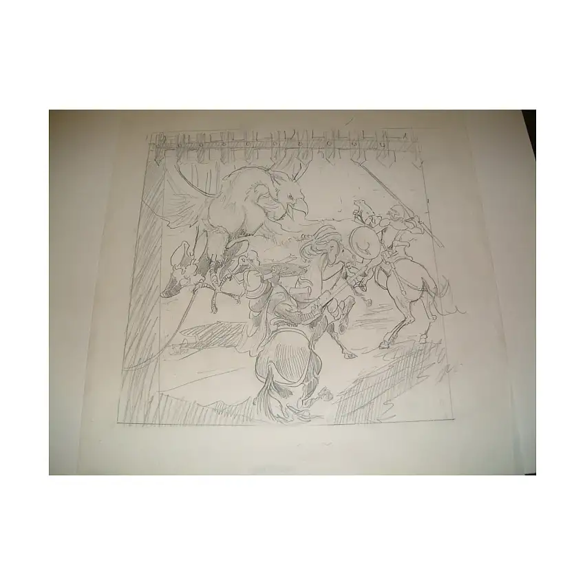#32 TSR AD&D - N3 Destiny of Kings - 10.5" x 11" Original Pencil