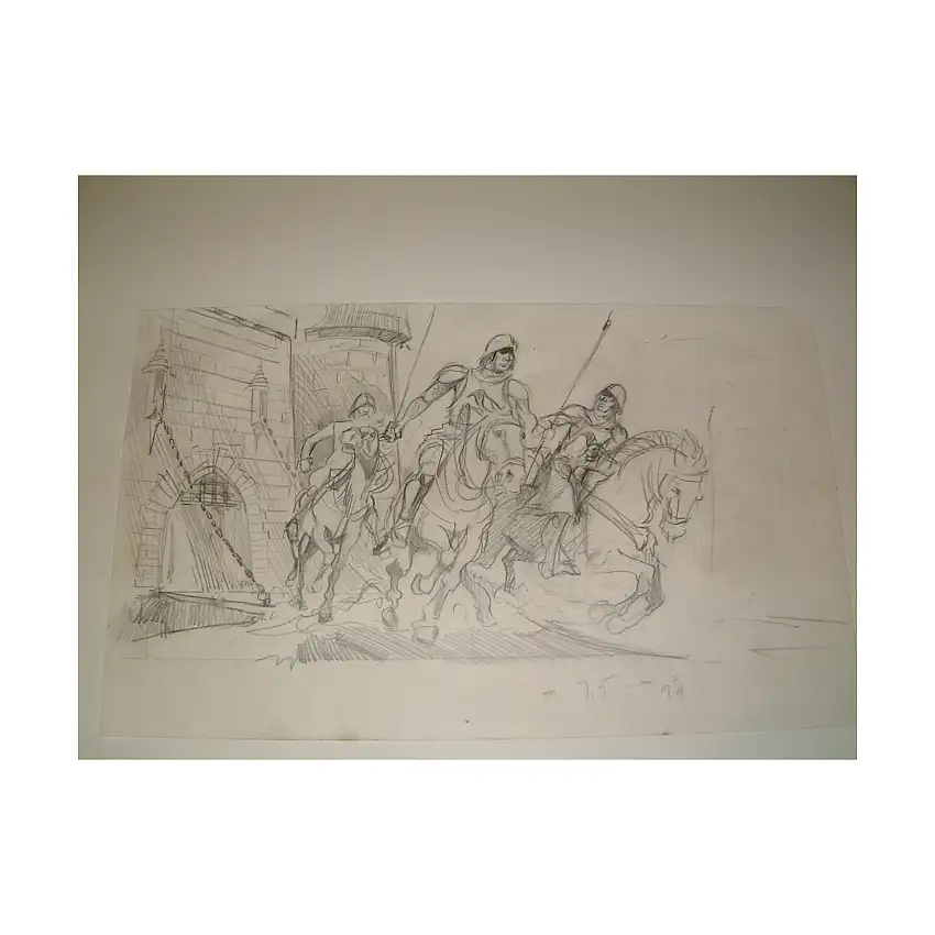 #33 TSR AD&D - N3 Destiny of Kings - 11" x 7" Original Pencil