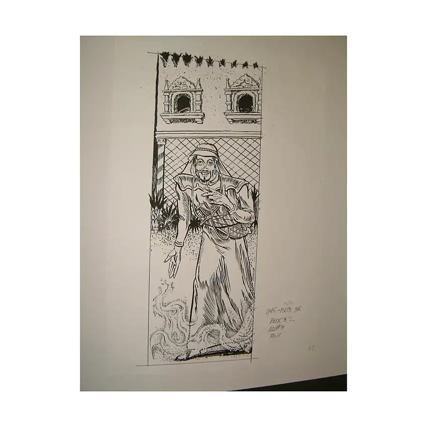 #34 TSR AD&D - The Rod of Seven Parts - 5" x 15" Original Ink