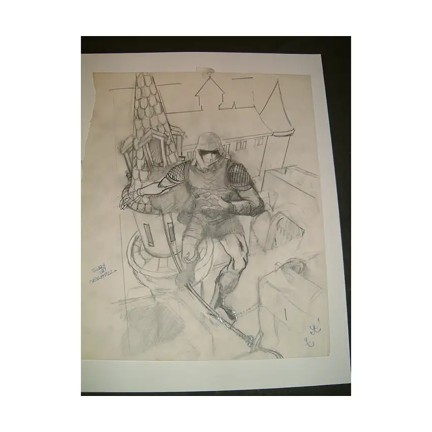#36 TSR AD&D - Unearthed Arcana - 12" x 17" Original Pencil (Draft)