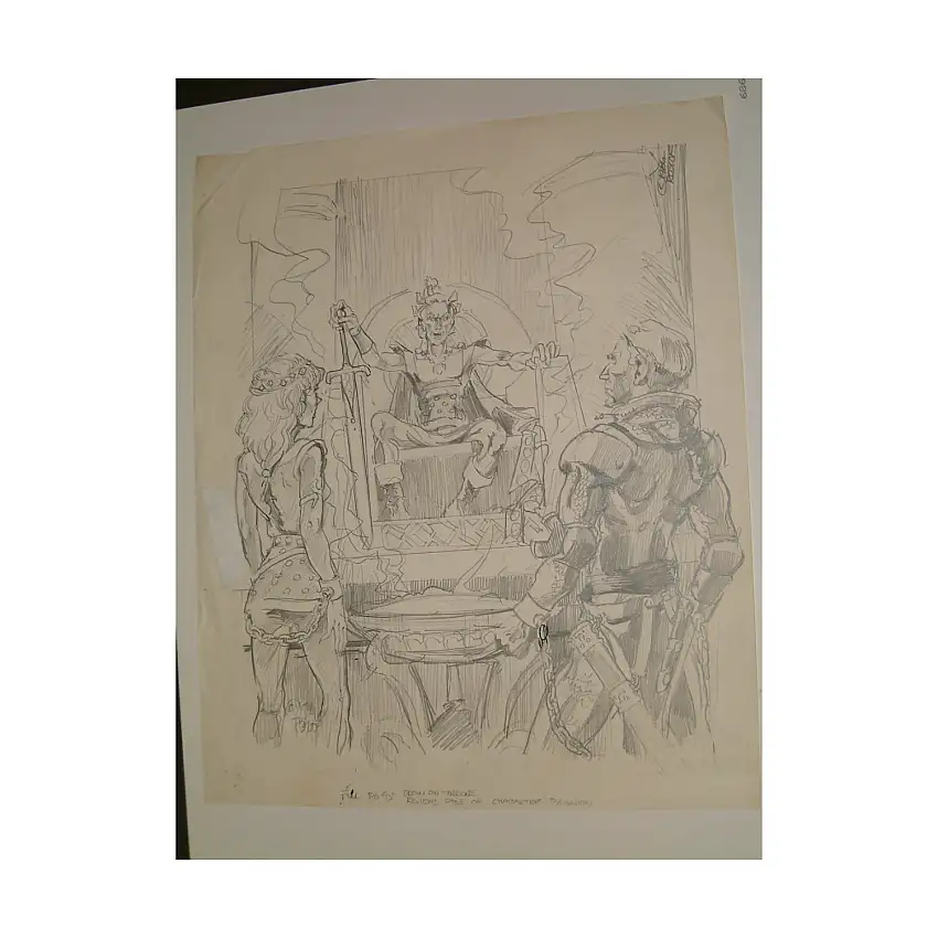 #4 TSR AD&D - Dungeoneer's Survival Guide - 12" x 14" Original Pencil (Draft)