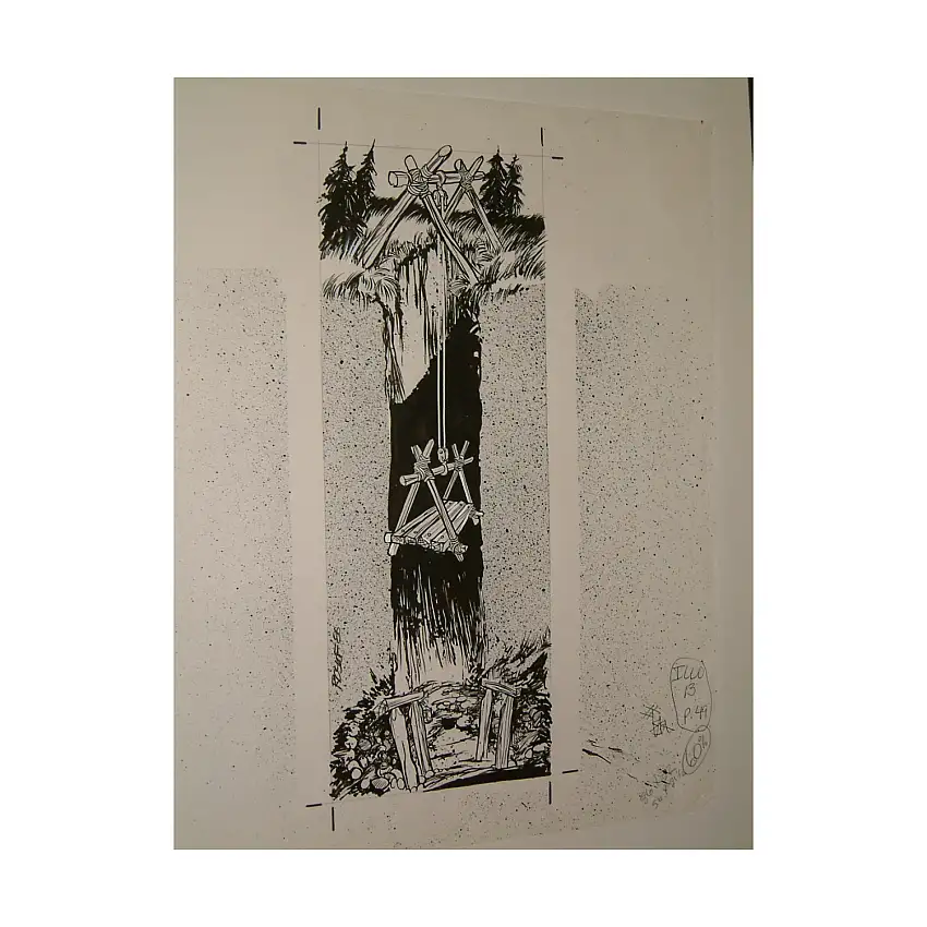 #5 TSR AD&D - Dungeoneer's Survival Guide - 5.5" x 14" Original Ink