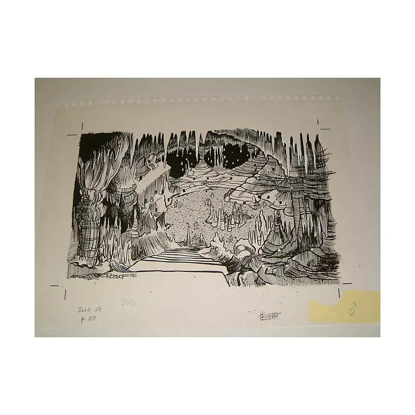 #9 TSR AD&D - Dungeoneer's Survival Guide - 11" x 7" Original Ink