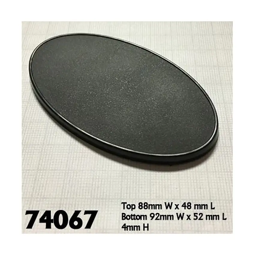 90x52mm Oval Gaming Bases