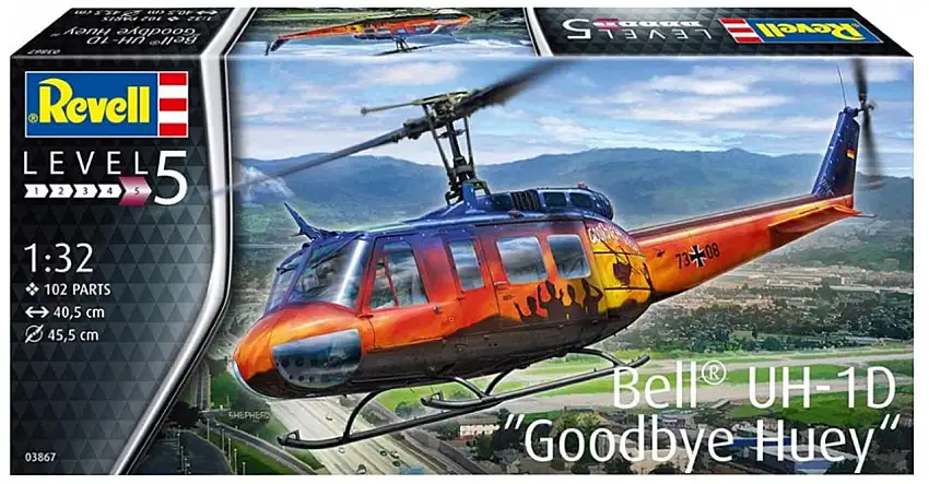 Bell UH-1D Goodbye Huey Helicopter 1/32 Revell Germany