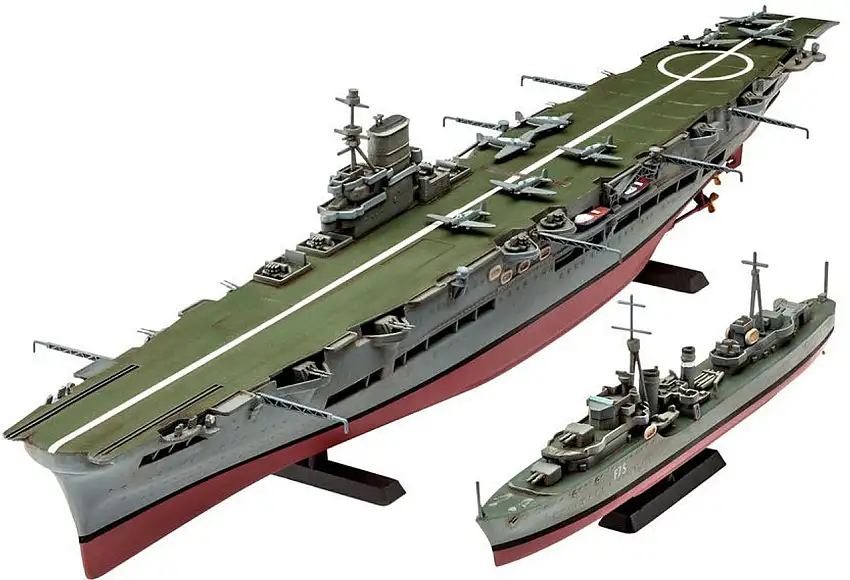 HMS Ark Royal Aircraft Carrier & Tribal Class Destroyer (2 Kits) 1/720 Revell Germany
