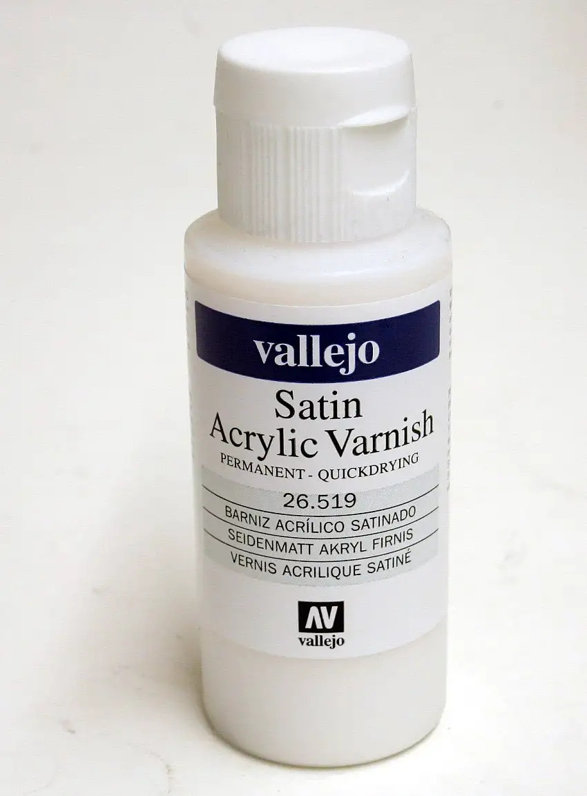 Vallejo SATIN Acrylic Varnish 2oz / 60ml 26.519 26519 UV Restistant Clear Coat