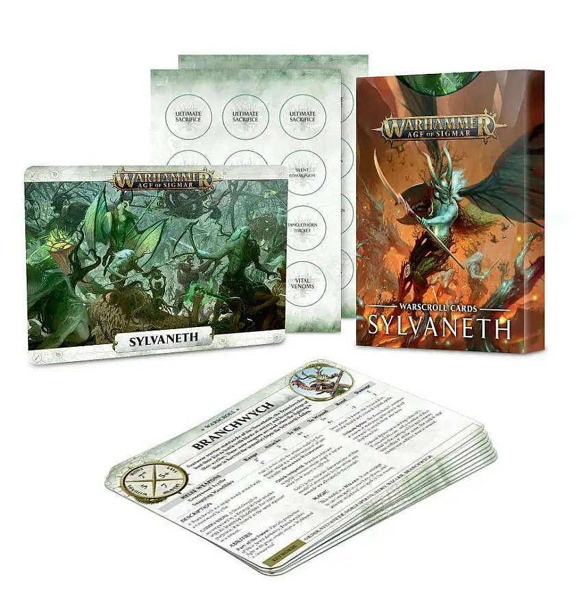 WARHAMMER AGE OF SIGMAR SYLVANETH WARSCROLL CARDS