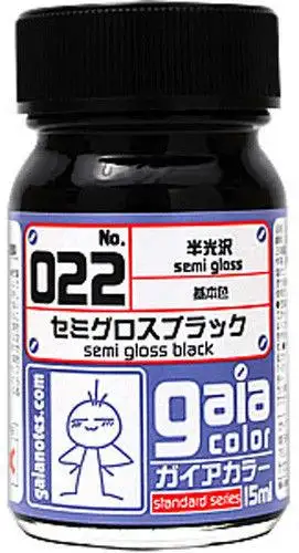 Gaia Basic Color 022 Semi-Gloss Black 15ML