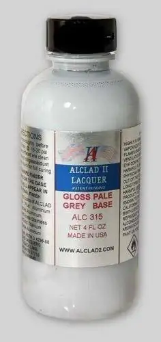 GLOSS PALE GREY BASE - 4 oz. Alclad II Airbrush Lacquer #315