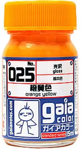 Gaia Basic Color 025 Gloss Orange Yellow 15ML