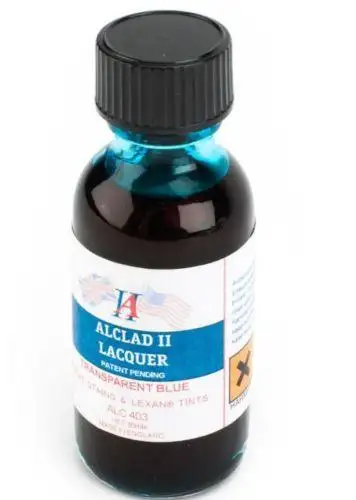 Alclad II 1oz. Bottle Transparent Blue Lacquer ALC-403