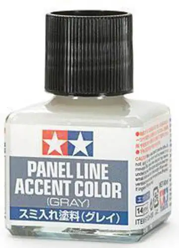 Tamiya 87133 Gray Panel Line Accent Color (40ml Bottle)