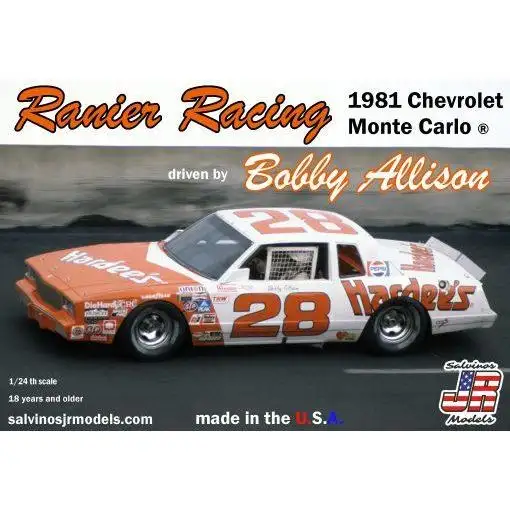 Salvinos JR 1/24 Ranier Racing 1981 Chevrolet Monte Carlo driven by Bobby Allison