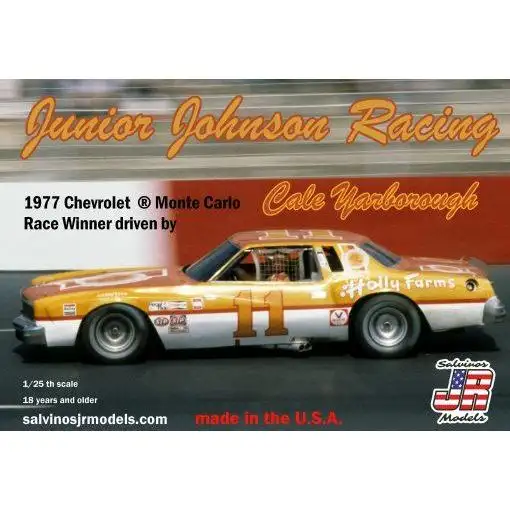 Salvinos JR 1/25 Junior Johnson Racing 1977 Chevrolet Monte Carlo driven by Cale Yarborough