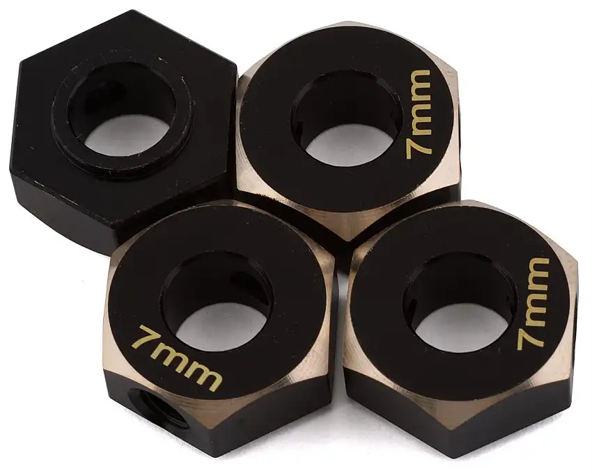 Samix SCX-6 Brass Hex Adapter (4) (7mm)