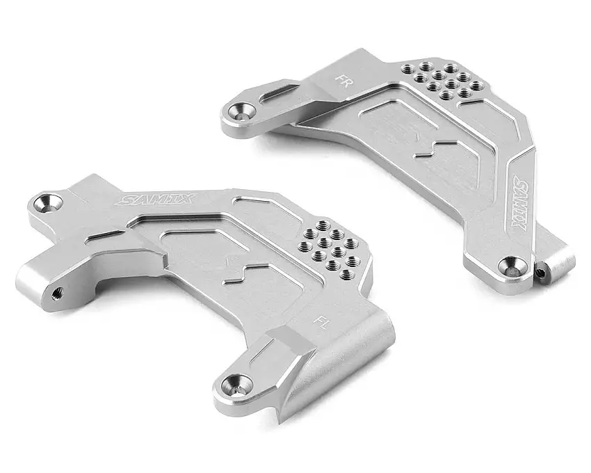 Samix SCX-6 Aluminum Front Shock Plate w/Panhard Mount (Silver)