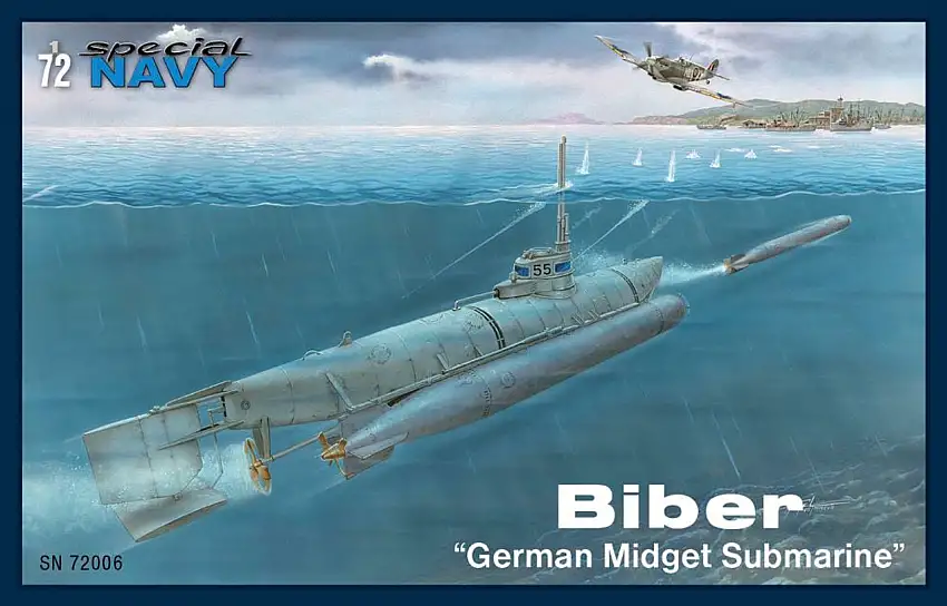 Biber German Midget Submarine 1/72 Special Hobby