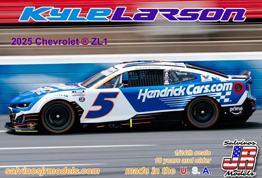 Kyle Larson 2025 NASCAR Chevrolet Camaro ZL1 Race Car (Coke 600) (Ltd Prod) 1/24 Salvinos JR