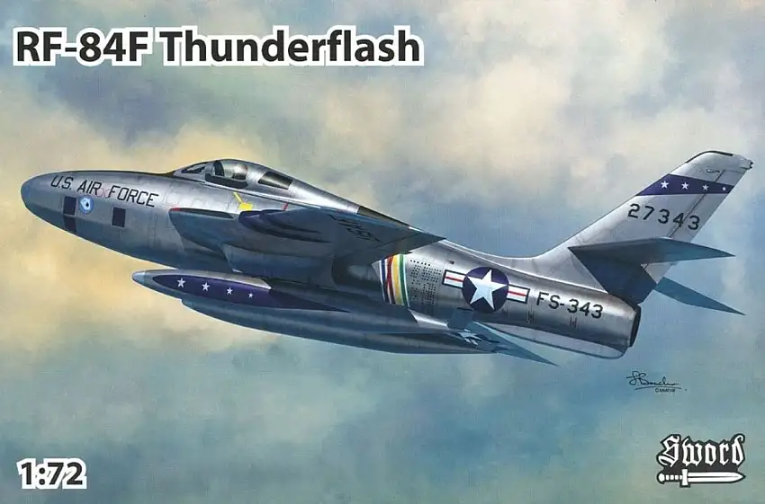 RF-84F Thunderflash Aircraft w/USAF, Italian, Netherlands & Belgium Markings 1/72 Sword Models