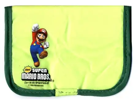 Super Mario Bros Thin 3x4-Inch Wallet [Black & Silver]