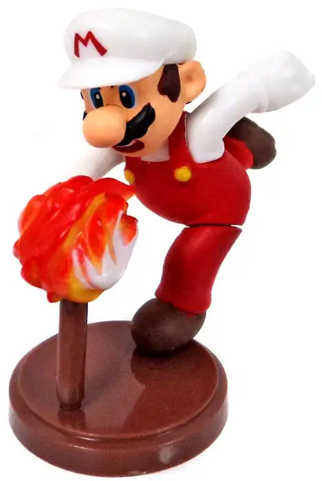Super Mario Bros Fire Mario 1.5-Inch PVC Figure