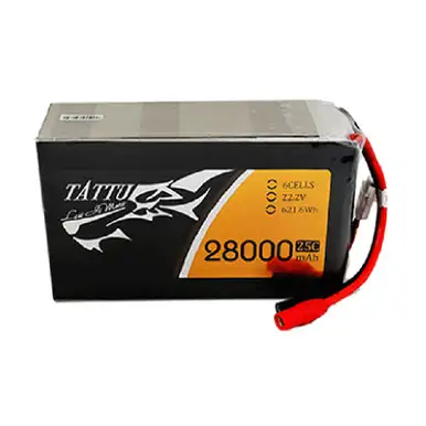 Tattu 28000mAh 6s 25C 22.2V Lipo Battery Pack with AS150 +XT150 Plug