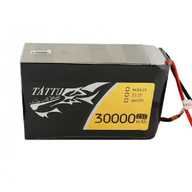 Tattu G-Tech 30000mAh 6S 22.2V 25C Lipo Battery Pack with AS150+XT150 Plug
