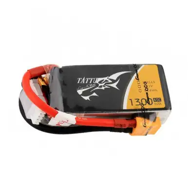 Tattu 1300mAh 3S 45C 11.1V Lipo Battery Pack with XT60 Plug