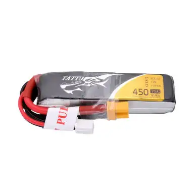 Tattu 450mAh 2S 75C 7.4V Lipo Battery Pack with XT30 Plug - Long Size for H Frame