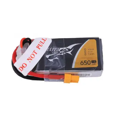 Tattu 650mAh 3S 75C 11.1V Lipo Battery Pack with XT30 Plug