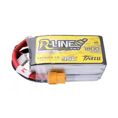 Tattu 1800mah 4S 95C R-Line Lipo Battery with XT60 Plug