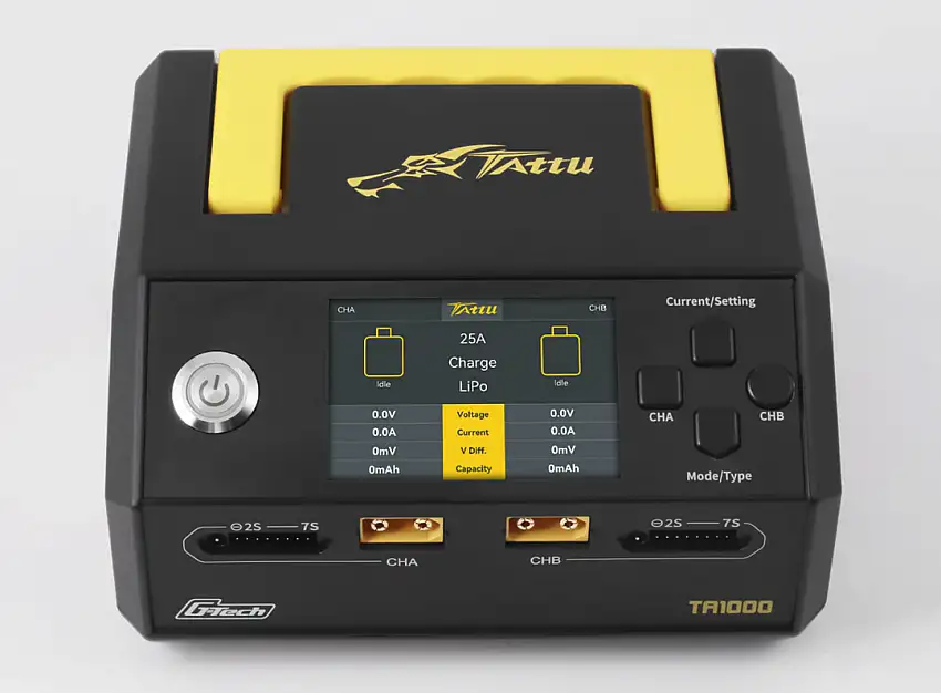 Tattu TA1000 G-Tech Dual-Channel Charger 25Ax2 1000W, for 1S-7S Drone Battery