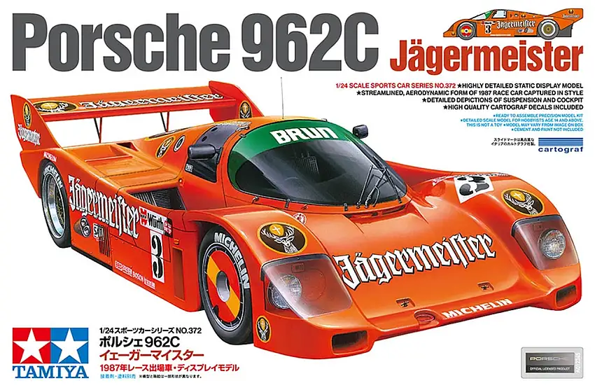 Porsche 962C Jagermeister Race Car 1/24 Tamiya