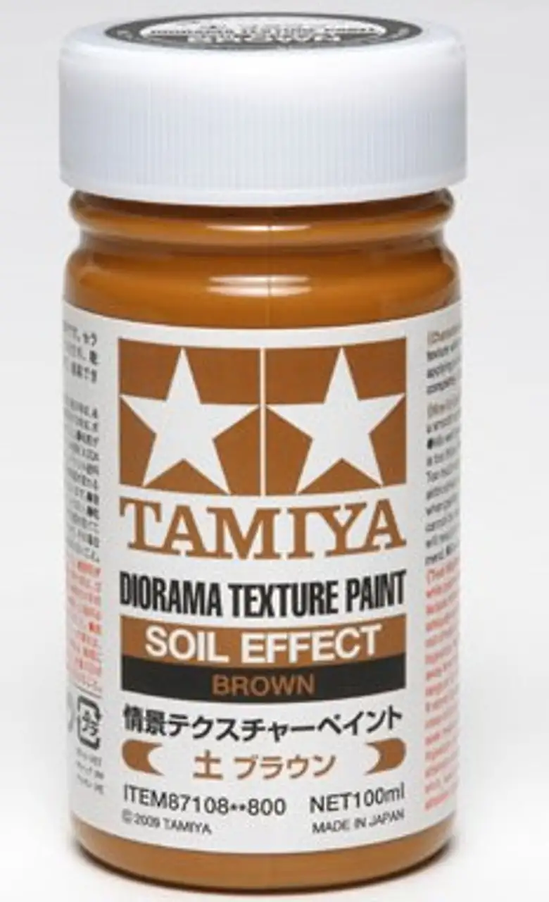Diorama Texture Soil Effect Brown Paint (100ml Bottle) Tamiya