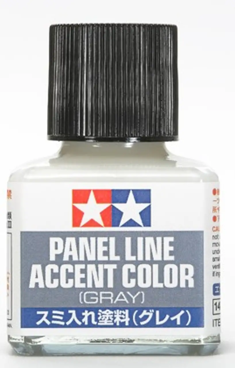 Gray Panel Line Accent Color (40ml Bottle) Tamiya