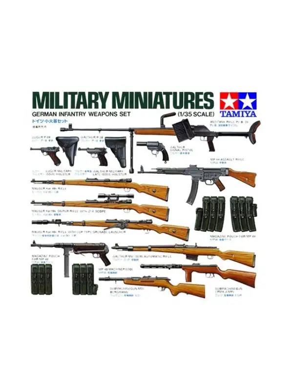 Tamiya 35111 WWII German Infantry Weapons for 1/35 Scale Figures
