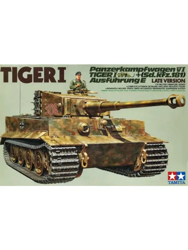 Tamiya 35146 WWII German Tiger I Late Production 1/35 Scale Plastic Model Kit