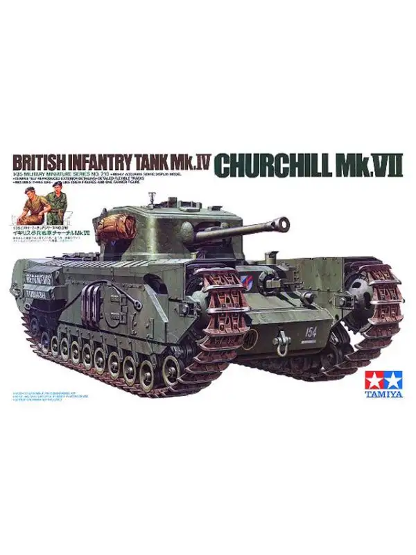 Tamiya 35210 WWII British Churchill Mk VII Tank 1/35 Scale Plastic Model Kit