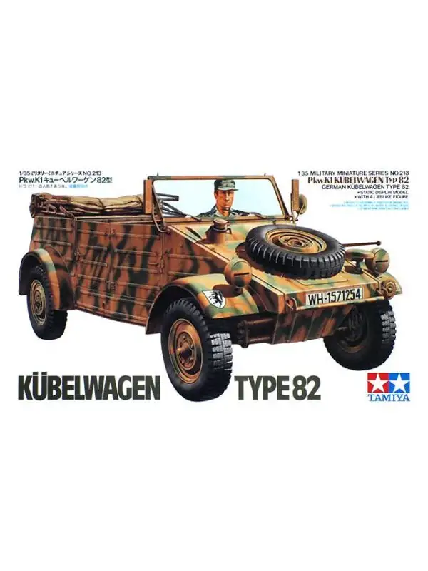 Tamiya 35213 WWII German Kubelwagen Type 82 1/35 Scale Plastic Model Kit