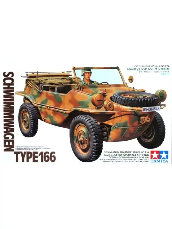 Tamiya 35224 WWII German Schwimmwagen Type 166 1/35 Scale Plastic Model Kit