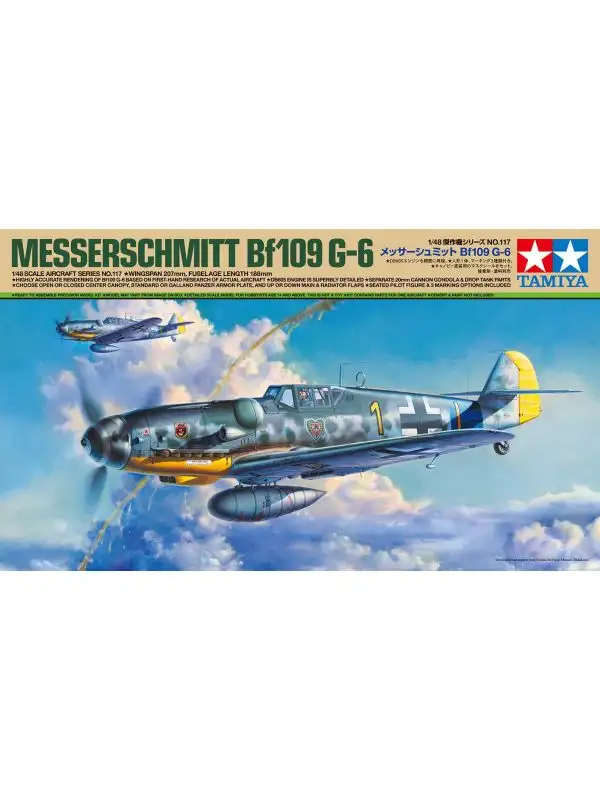 Tamiya 61117 Messerschmitt Bf109G-6 1/48 Scale Plastic Model Kit